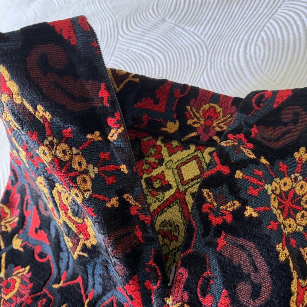 Zara Multicolor Patterned Skirt with Tassels - Picture 4 of 5